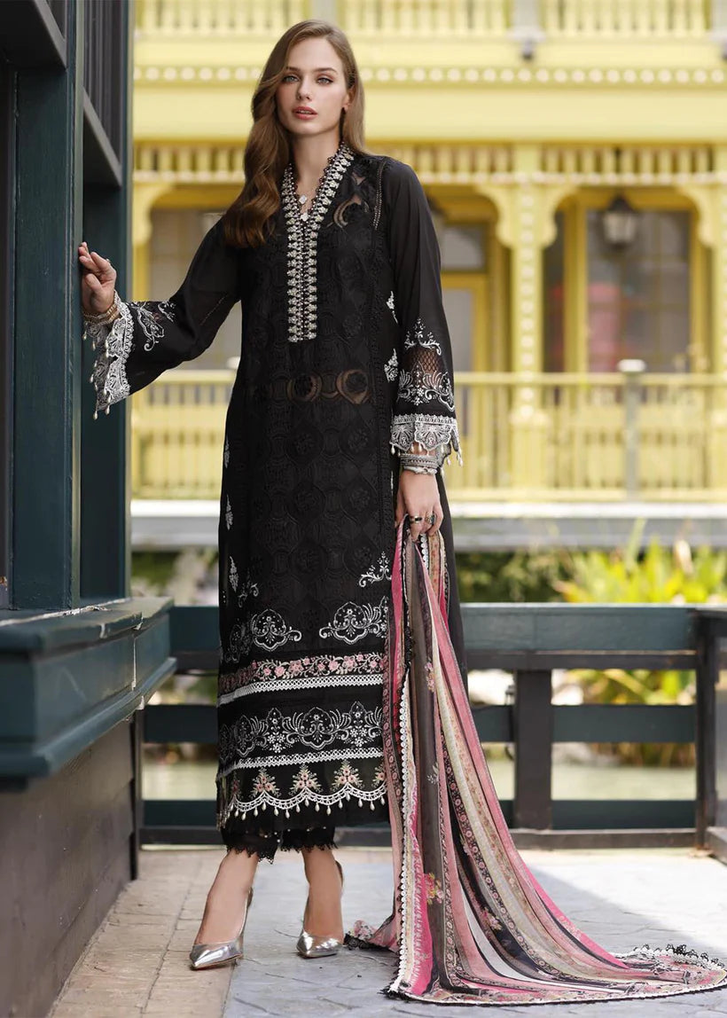 Noor By Saadia Asad Unstitched 3 Piece Embroidered Lawn Suit - NSA23ESL D6-Fiya - Summer Eid Collection Brand Mafia by Zonash