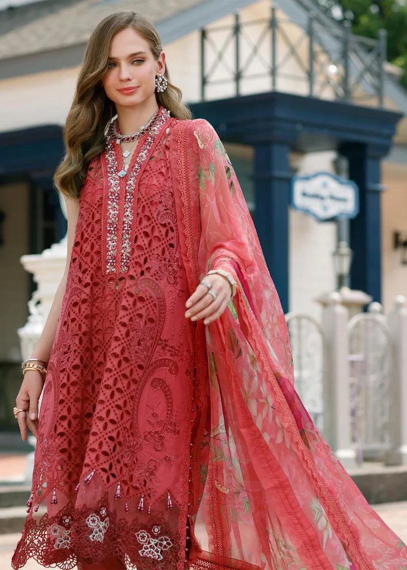 Noor By Saadia Asad Unstitched 3 Piece Embroidered Lawn Suit - NSA23ESL D8-Liana - Eid Collection Brand Mafia by Zonash