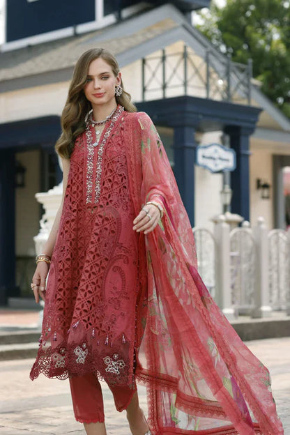 Noor By Saadia Asad Unstitched 3 Piece Embroidered Lawn Suit - NSA23ESL D8-Liana - Eid Collection Brand Mafia by Zonash