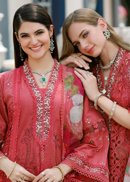 Noor By Saadia Asad Unstitched 3 Piece Embroidered Lawn Suit - NSA23ESL D8-Liana - Eid Collection Brand Mafia by Zonash