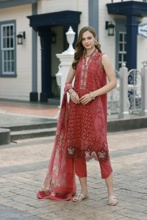 Noor By Saadia Asad Unstitched 3 Piece Embroidered Lawn Suit - NSA23ESL D8-Liana - Eid Collection Brand Mafia by Zonash