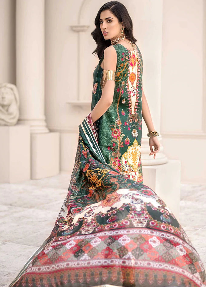 Noor By Saadia Asad Unstitched 3 Piece Embroidered Lawn Suit - SOIGNE-D9-A - Luxury Lawn Collection Brand Mafia by Zonash