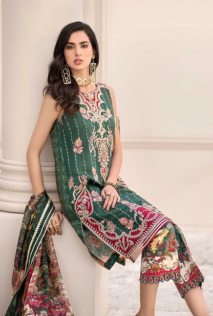 Noor By Saadia Asad Unstitched 3 Piece Embroidered Lawn Suit - SOIGNE-D9-A - Luxury Lawn Collection Brand Mafia by Zonash