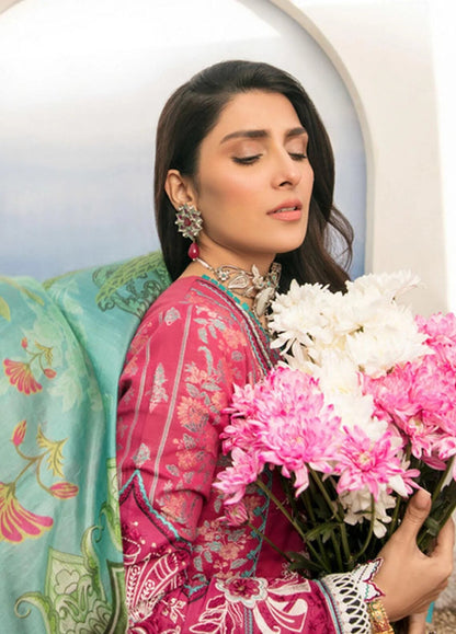 Noor by Saadia Asad Unstitched 3 Piece Embroidered Lawn Suit SA21NL 3A - Luxury Collection Brand Mafia by Zonash