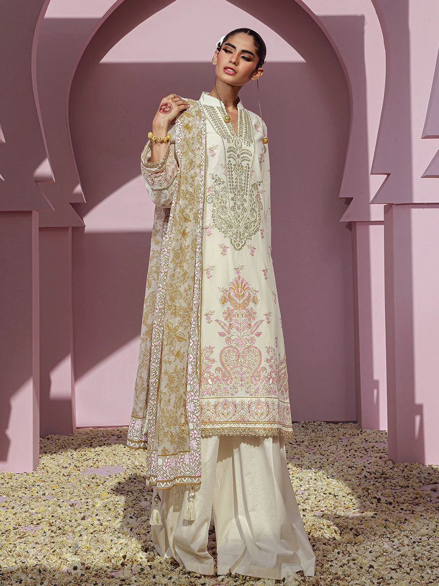 Noor e Khaas by Salitex Unstitched 3 Piece Dyed Embroidered Suit NKS24-D10 - Luxury Collection Brand Mafia by Zonash