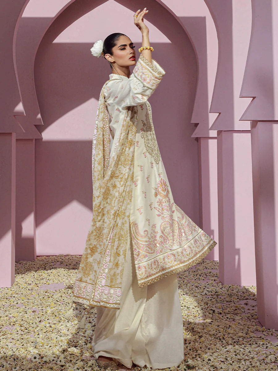 Noor e Khaas by Salitex Unstitched 3 Piece Dyed Embroidered Suit NKS24-D10 - Luxury Collection Brand Mafia by Zonash