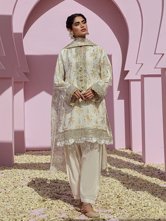 Noor e Khaas by Salitex Unstitched 3 Piece Dyed Embroidered Suit NKS24-D2 - Luxury Collection Brand Mafia by Zonash