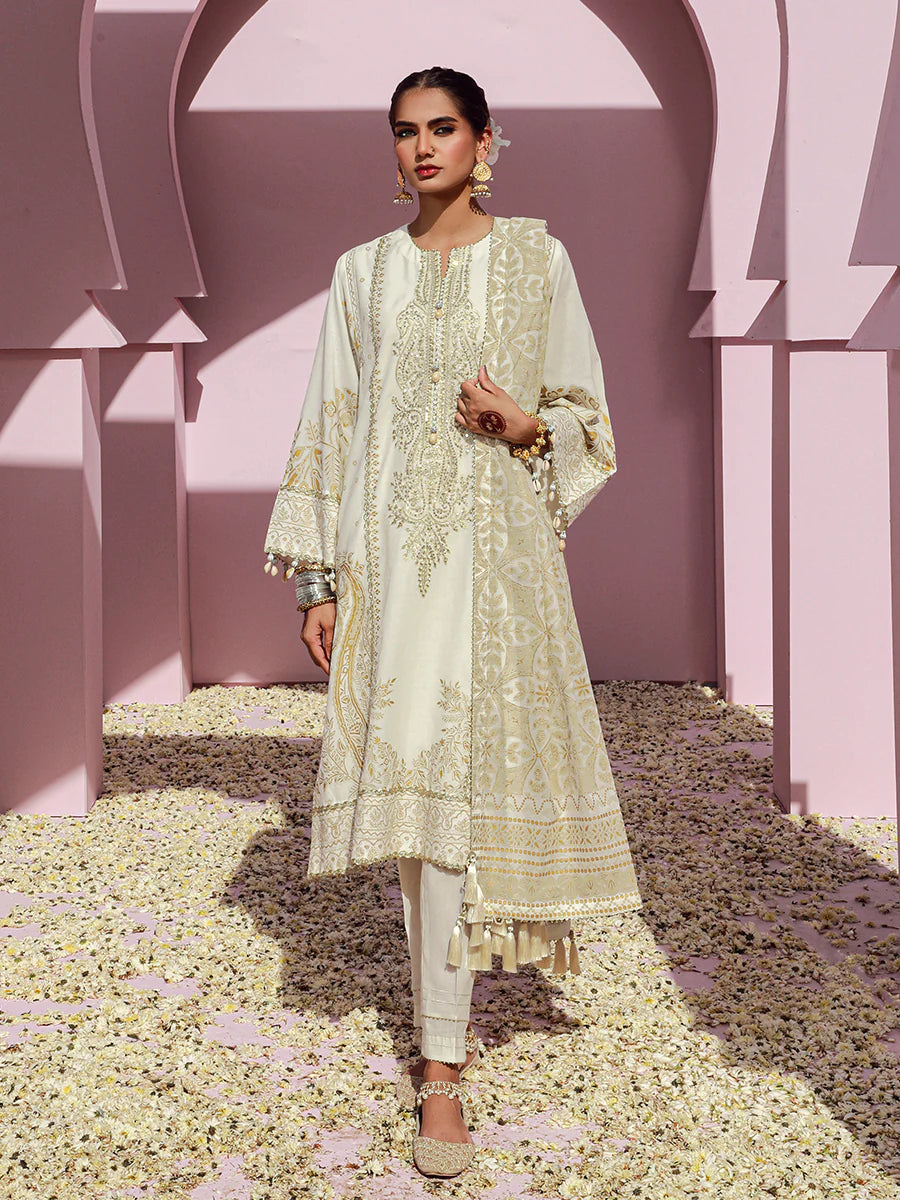 Noor e Khaas by Salitex Unstitched 3 Piece Dyed Embroidered Suit NKS24-D3 - Luxury Collection Brand Mafia by Zonash