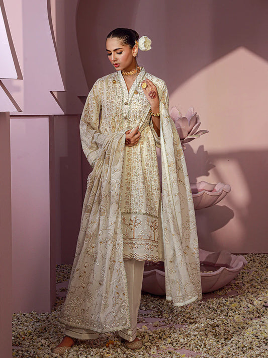 Noor e Khaas by Salitex Unstitched 3 Piece Dyed Embroidered Suit NKS24-D4 - Luxury Collection Brand Mafia by Zonash