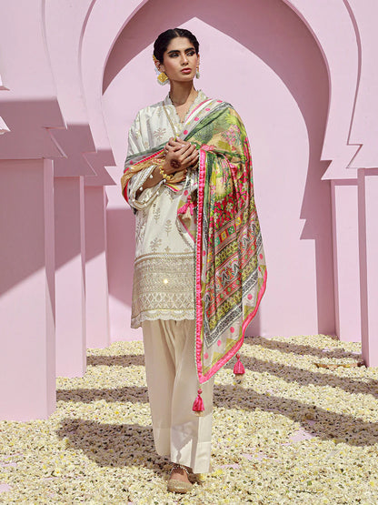 Noor e Khaas by Salitex Unstitched 3 Piece Dyed Embroidered Suit NKS24-D6 - Luxury Collection Brand Mafia by Zonash