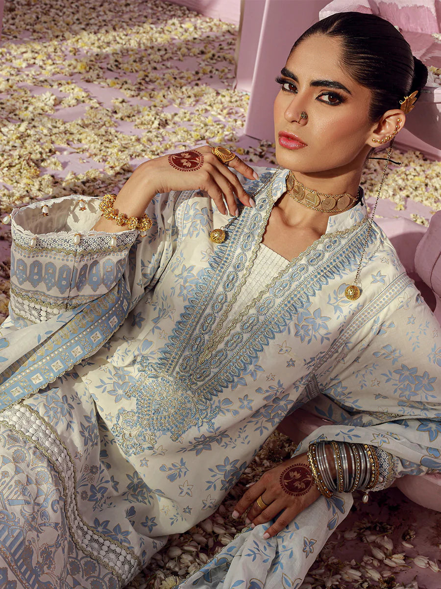 Noor e Khaas by Salitex Unstitched 3 Piece Dyed Embroidered Suit NKS24-D8 - Luxury Collection Brand Mafia by Zonash