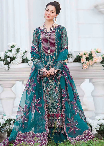 Nureh Stitched 3 Piece Embroidered Chiffon Suit NL-29 - Tiara - Luxury Formal Collection Brand Mafia by Zonash