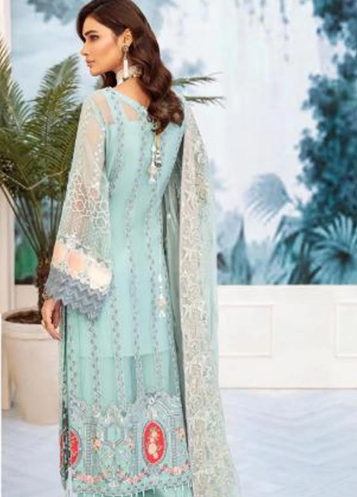 Nureh by Riaz Arts Unstitched 3 Piece Embroidered Chiffon Suit NRA20C 07 - Luxury Collection Brand Mafia by Zonash