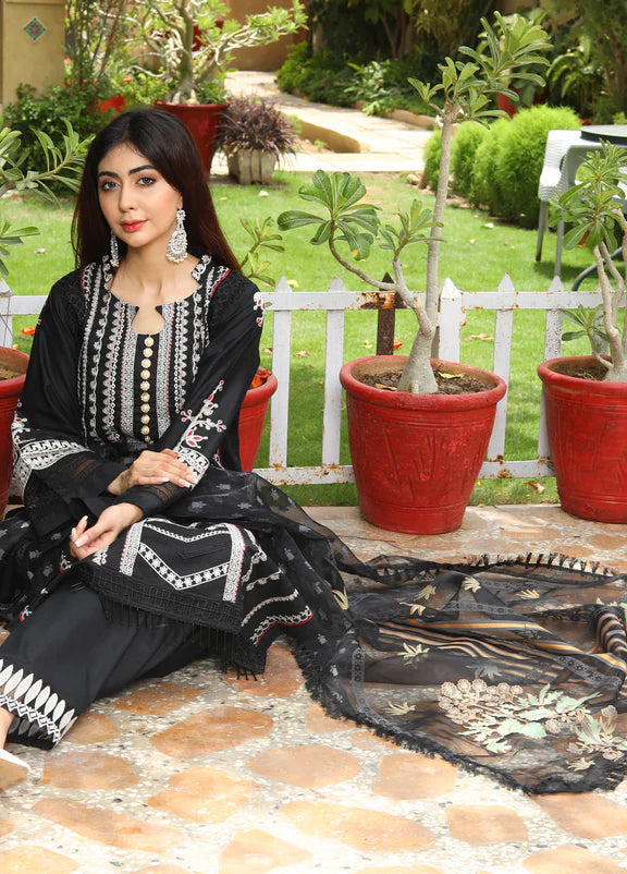 PO Lawn - Stitched 3 Piece Embroidered Lawn Suit Design 602 Ready to Wear - Summer Collection Brand Mafia by Zonash