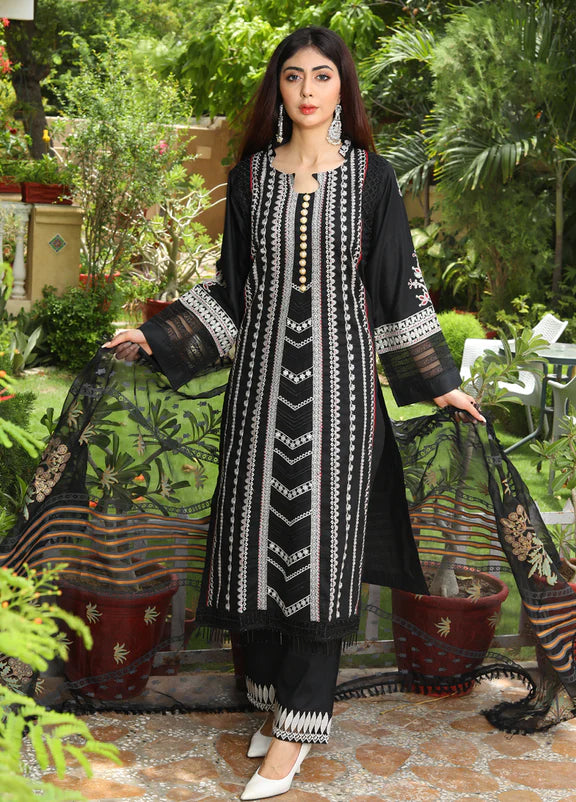 PO Lawn - Stitched 3 Piece Embroidered Lawn Suit Design 602 Ready to Wear - Summer Collection Brand Mafia by Zonash