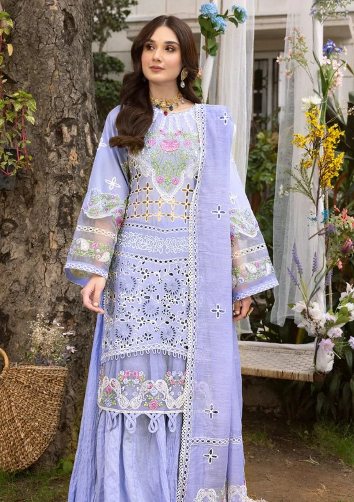 Parishay Unstitched 3 Piece Embroidered Schiffli Suit PR23LL-E2 LLE-02 - Luxury Collection Brand Mafia by Zonash