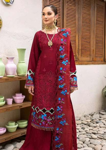 Parishay Unstitched 3 Piece Embroidered Schiffli Suit PR23LL-E2 LLE-05 - Luxury Collection Brand Mafia by Zonash