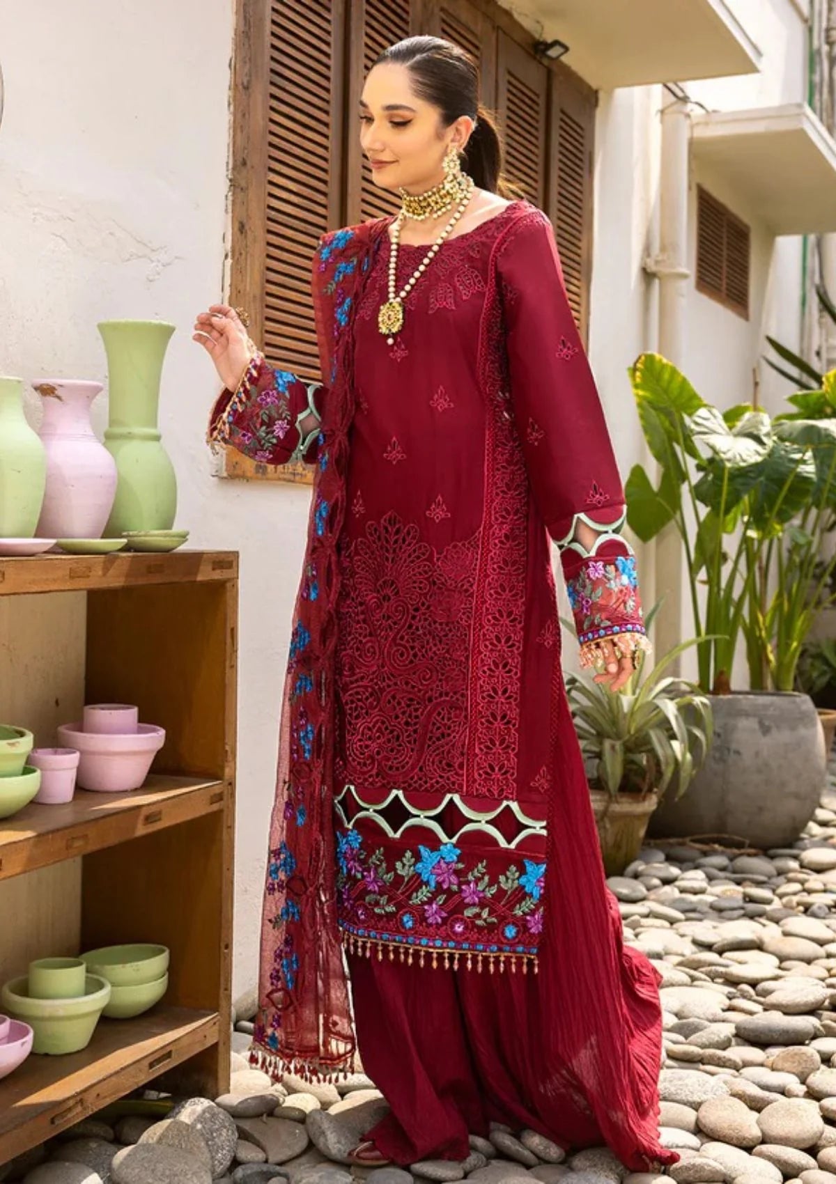 Parishay Unstitched 3 Piece Embroidered Schiffli Suit PR23LL-E2 LLE-05 - Luxury Collection Brand Mafia by Zonash