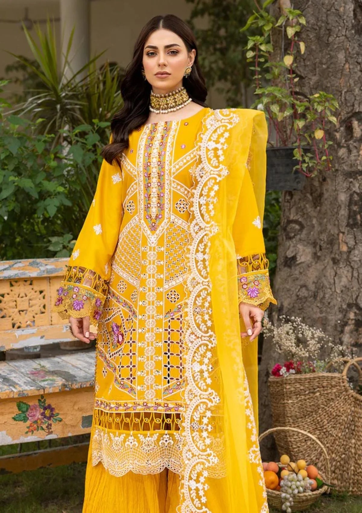 Parishay Unstitched 3 Piece Embroidered Schiffli Suit PR23LL-E2 LLE-07 - Luxury Collection Brand Mafia by Zonash