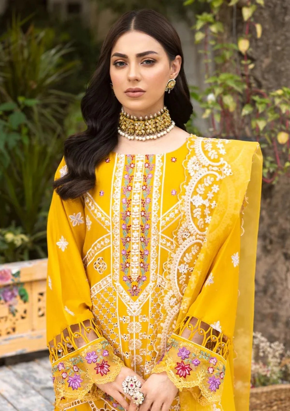 Parishay Unstitched 3 Piece Embroidered Schiffli Suit PR23LL-E2 LLE-07 - Luxury Collection Brand Mafia by Zonash