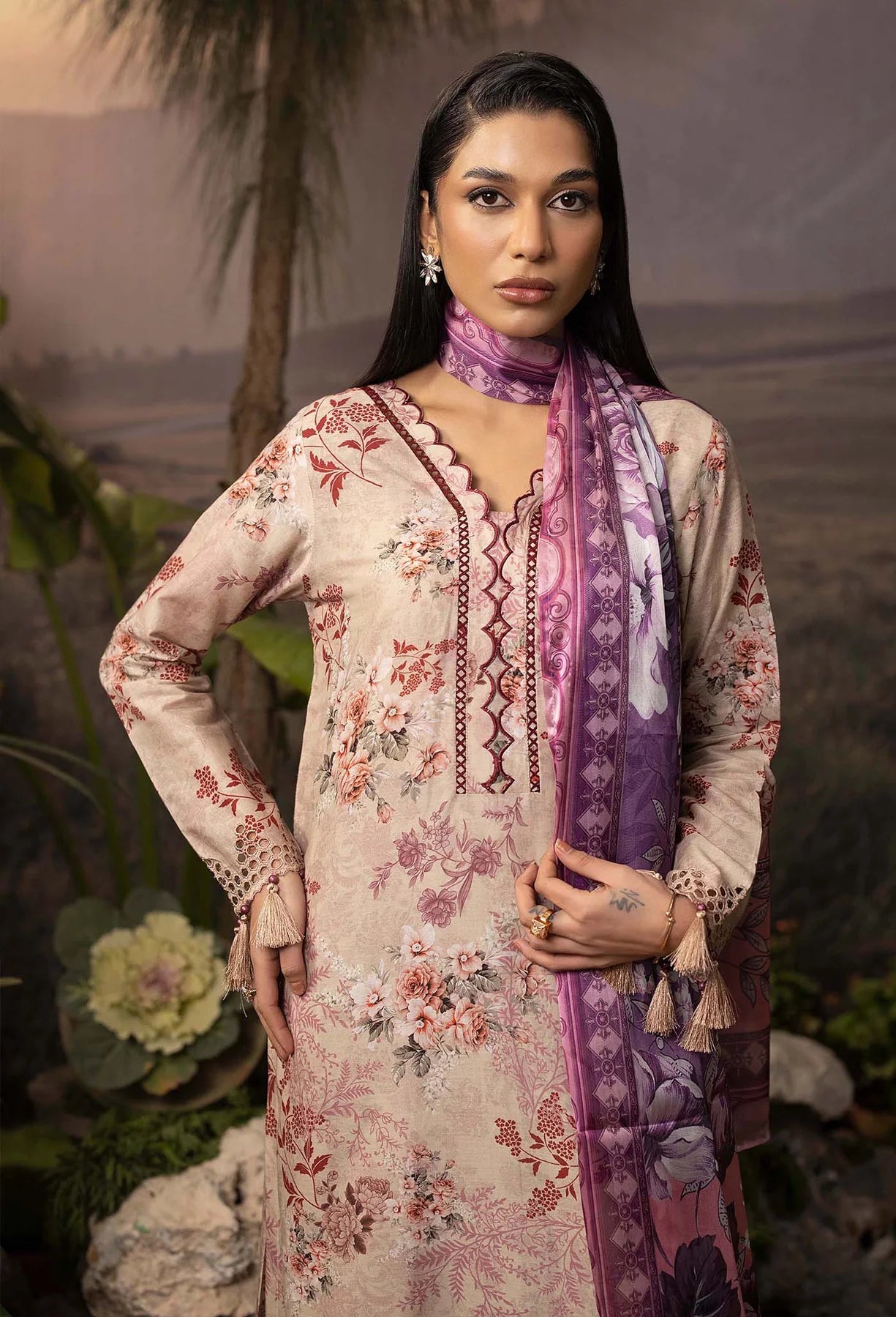 Printskari By Adan's Libas Unstitched 3 Piece Printed Lawn Suit - 5748 - Summer Collection - Brand Mafia by Zonash