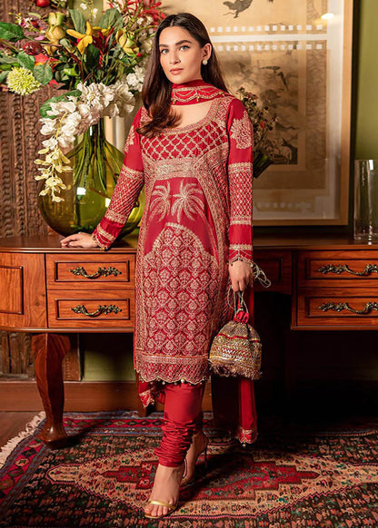 Rahgoli By Hussain Rehar Unstitched 3 Piece Embroidered Lawn Suit HRR22R Shala - Spring / Summer Collection