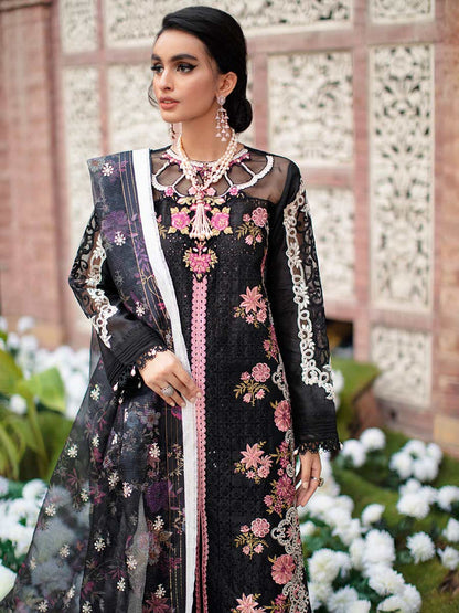 RajBari Unstitched 3 Piece Embroidered Chikankari Suit RB22 - 7B - Luxury Collection Brand Mafia by Zonash