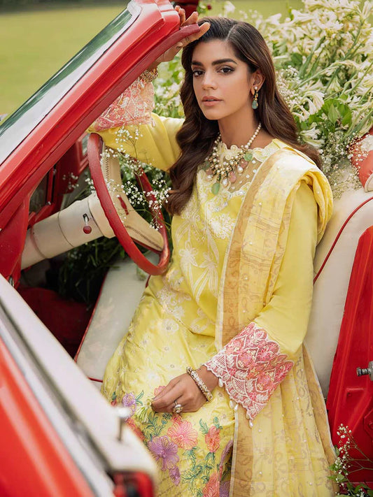 RajBari Unstitched 3 Piece Embroidered Viscose Silk Suit RB22 - 1A - Luxury Collection Brand Mafia by Zonash