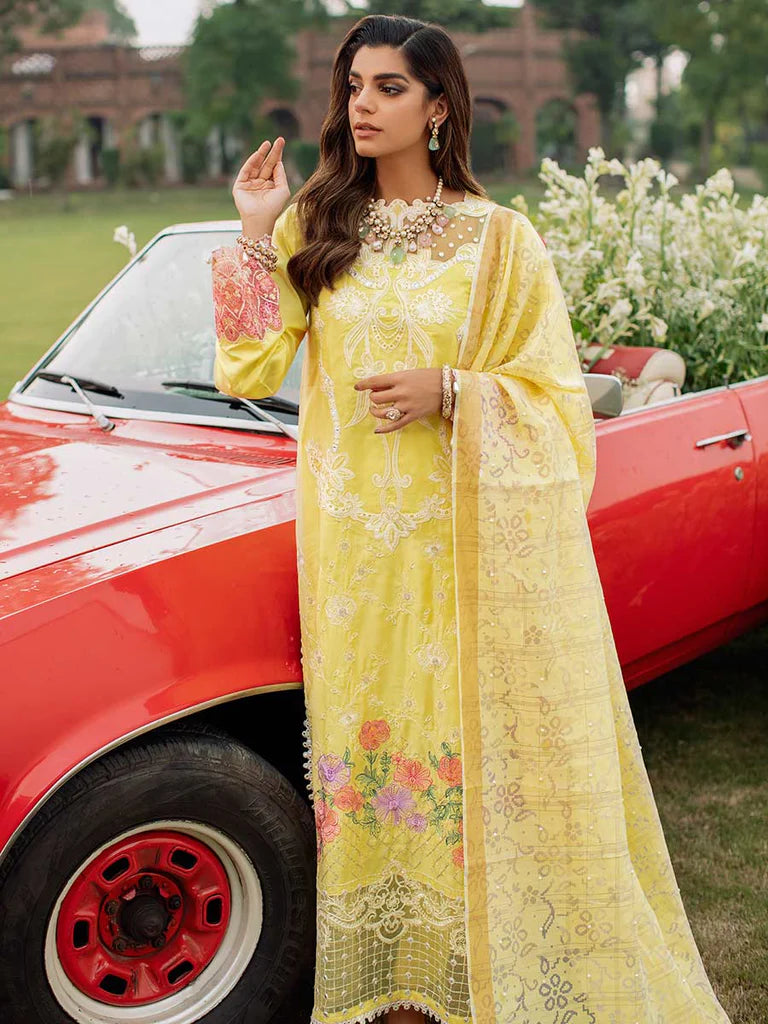 RajBari Unstitched 3 Piece Embroidered Viscose Silk Suit RB22 - 1A - Luxury Collection Brand Mafia by Zonash