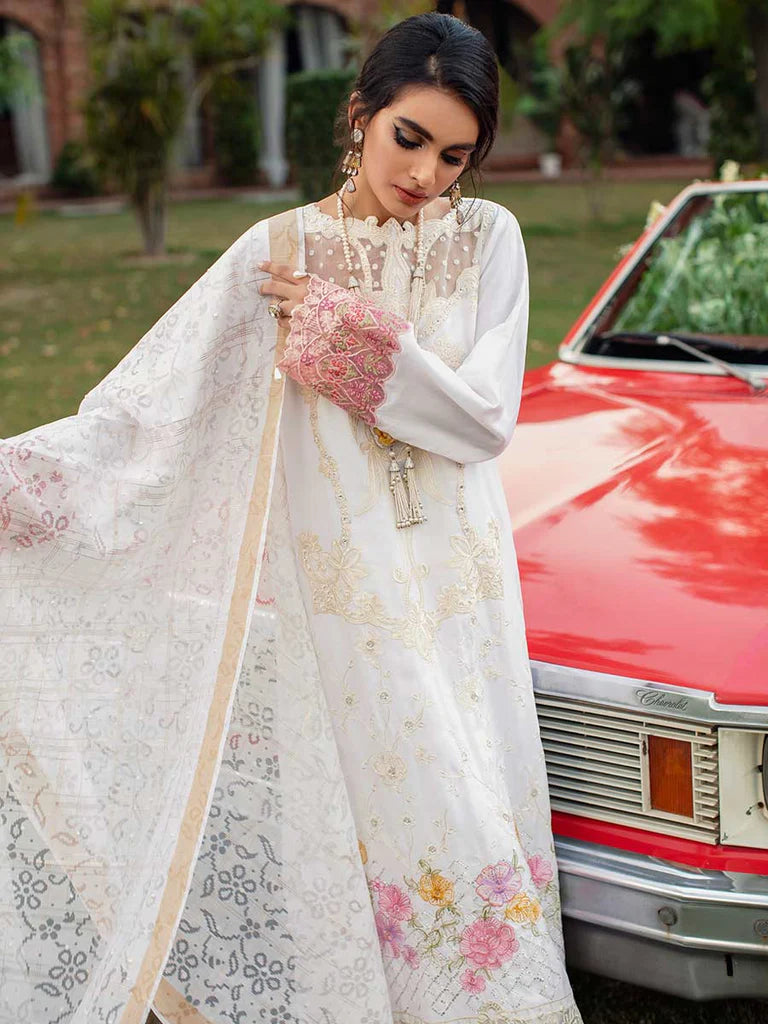 RajBari Unstitched 3 Piece Embroidered Viscose Silk Suit RB22 - 1B - Luxury Collection Brand Mafia by Zonash