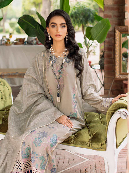 RajBari Unstitched 3 Piece Embroidered Viscose Silk Suit RB22 - 3B - Luxury Collection Brand Mafia by Zonash