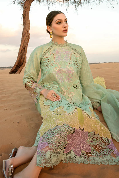 Rang Rasiya Unstitched 3 Piece Embroidered Lawn Suit RR24PS D-08 Elnaz - Summer Premium Collection - Brand Mafia by Zonash