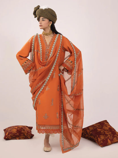 Rangeeli by Faiza Faisal Unstitched 3 Piece Embroidered Lawn Suit - FF24R - Chammo - Summer Collection