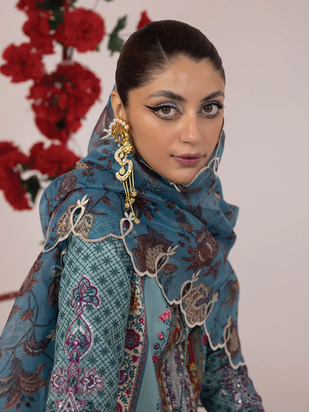 Rangeeli by Faiza Faisal Unstitched 3 Piece Embroidered Lawn Suit - FF24R - Rampa - Summer Collection