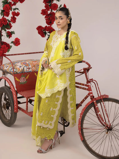 Rangeeli by Faiza Faisal Unstitched 3 Piece Embroidered Lawn Suit - FF24R - Sajjo - Summer Collection