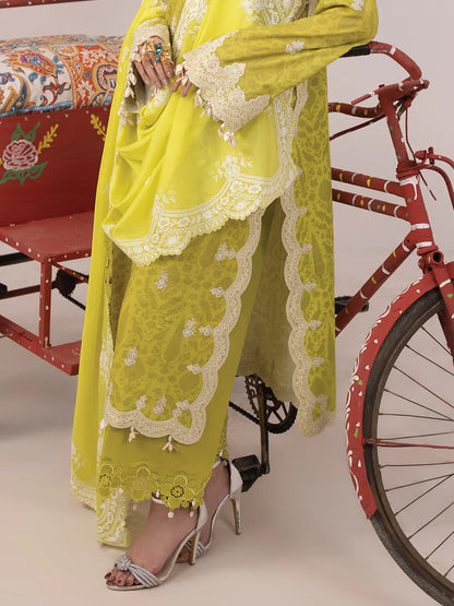 Rangeeli by Faiza Faisal Unstitched 3 Piece Embroidered Lawn Suit - FF24R - Sajjo - Summer Collection