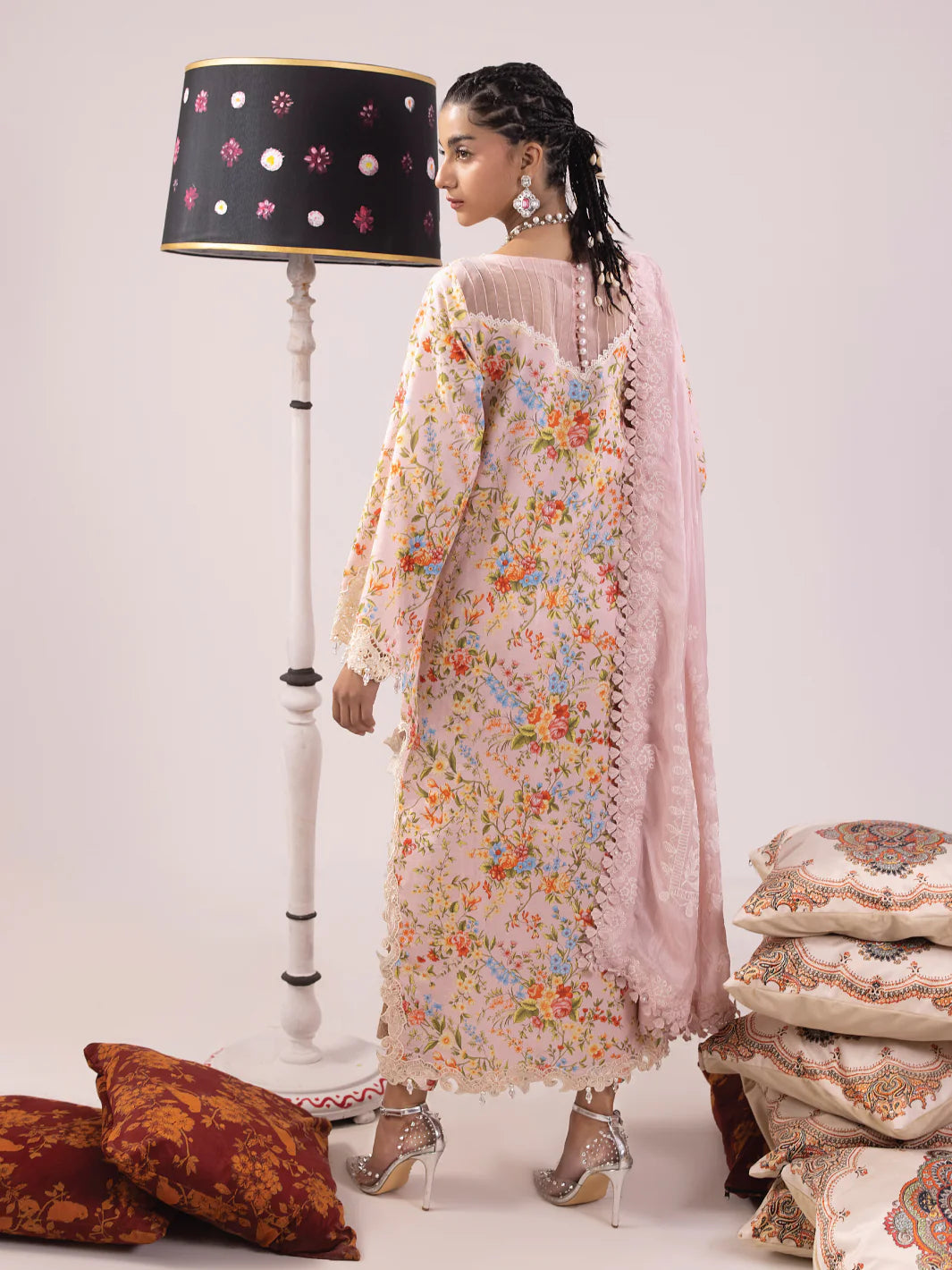 Rangeeli by Faiza Faisal Unstitched 3 Piece Embroidered Lawn Suit - FF24R - Laali - Summer Collection