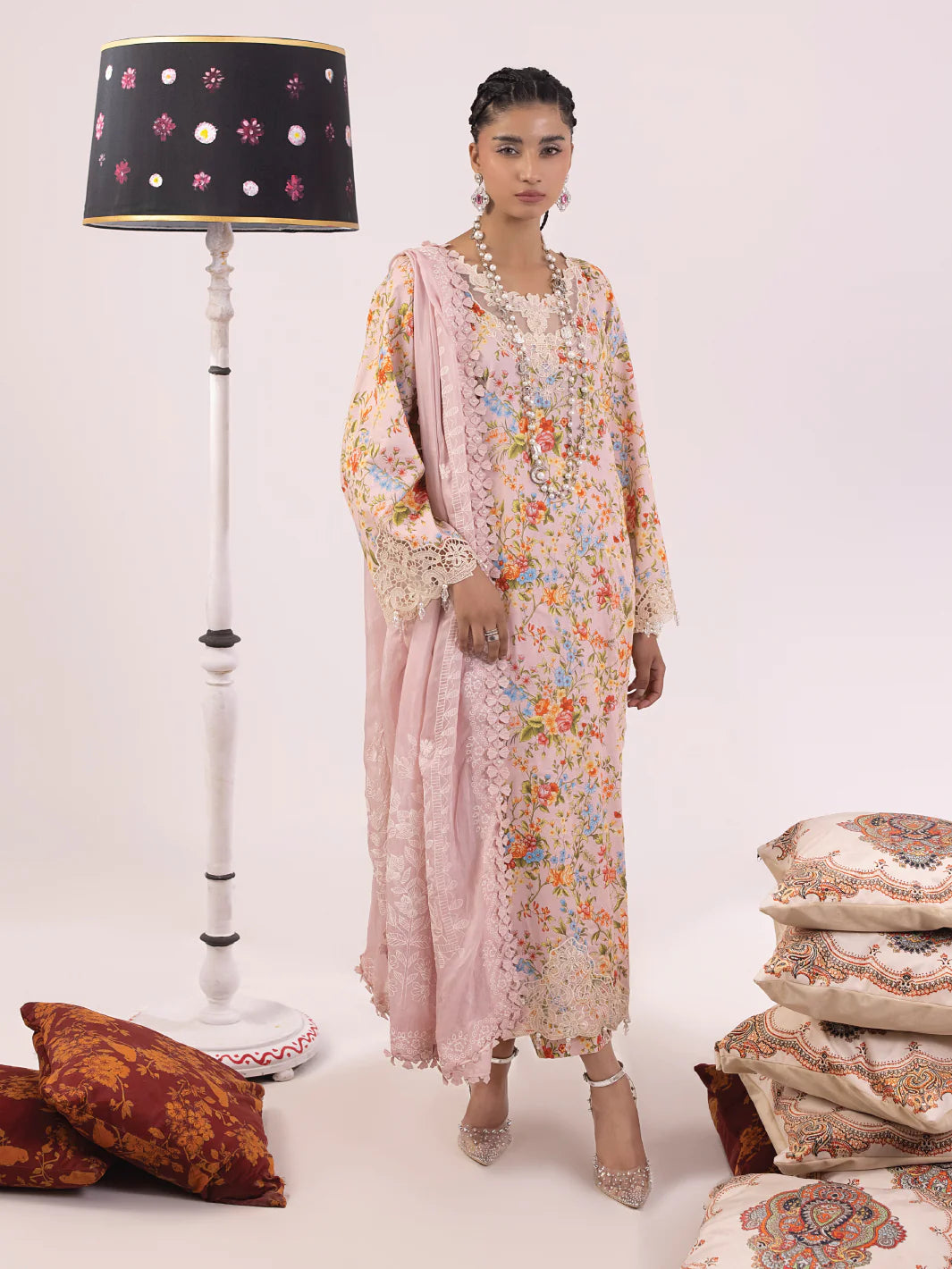 Rangeeli by Faiza Faisal Unstitched 3 Piece Embroidered Lawn Suit - FF24R - Laali - Summer Collection