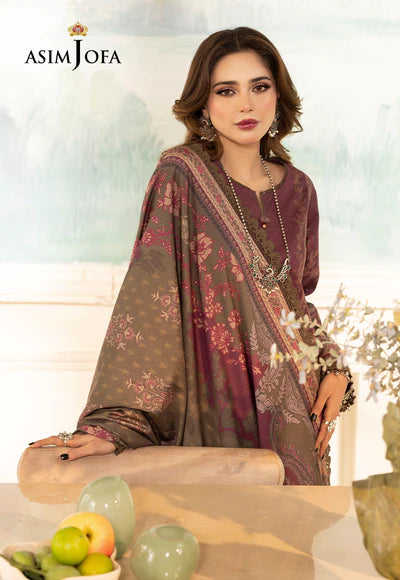 Rania By Asim Jofa Unstitched 3 Piece Embroidered Cambric Suit AJ23RN AJNR-01 - Spring / Summer Collection