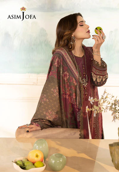 Rania By Asim Jofa Unstitched 3 Piece Embroidered Cambric Suit AJ23RN AJNR-01 - Spring / Summer Collection