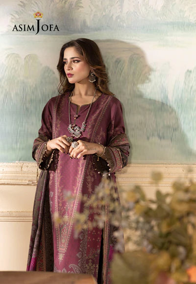 Rania By Asim Jofa Unstitched 3 Piece Embroidered Cambric Suit AJ23RN AJNR-01 - Spring / Summer Collection