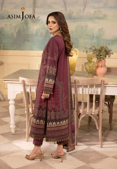 Rania By Asim Jofa Unstitched 3 Piece Embroidered Cambric Suit AJ23RN AJNR-01 - Spring / Summer Collection