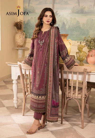 Rania By Asim Jofa Unstitched 3 Piece Embroidered Cambric Suit AJ23RN AJNR-01 - Spring / Summer Collection