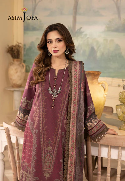 Rania By Asim Jofa Unstitched 3 Piece Embroidered Cambric Suit AJ23RN AJNR-01 - Spring / Summer Collection