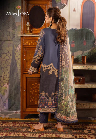 Rania By Asim Jofa Unstitched 3 Piece Embroidered Cambric Suit AJ23RN AJNR-03 - Spring / Summer Collection