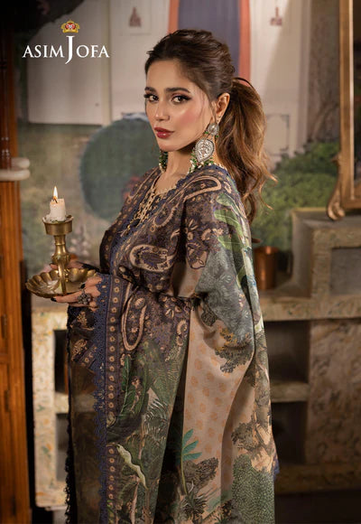 Rania By Asim Jofa Unstitched 3 Piece Embroidered Cambric Suit AJ23RN AJNR-03 - Spring / Summer Collection