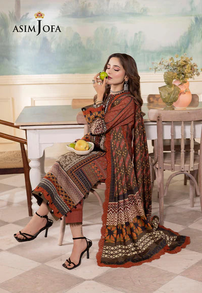 Rania By Asim Jofa Unstitched 3 Piece Embroidered Cambric Suit AJ23RN AJNR-04 - Spring / Summer Collection