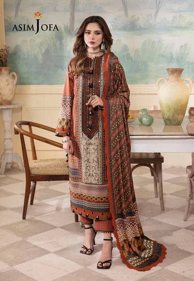 Rania By Asim Jofa Unstitched 3 Piece Embroidered Cambric Suit AJ23RN AJNR-04 - Spring / Summer Collection