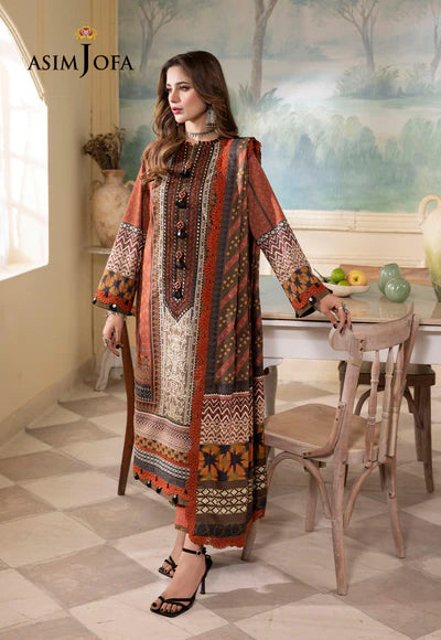 Rania By Asim Jofa Unstitched 3 Piece Embroidered Cambric Suit AJ23RN AJNR-04 - Spring / Summer Collection