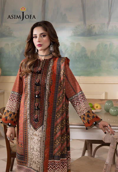 Rania By Asim Jofa Unstitched 3 Piece Embroidered Cambric Suit AJ23RN AJNR-04 - Spring / Summer Collection